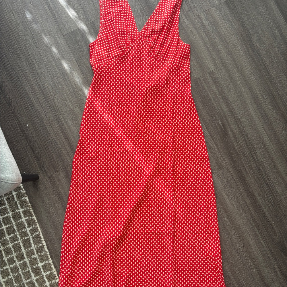 Realisation Par the Stephanie Dress Red White Polka Dot M Mediun
